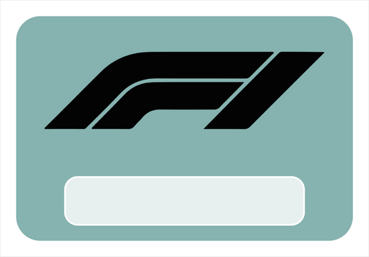 Naambordje F1 – groene Formule 1-look met persoonlijke touch