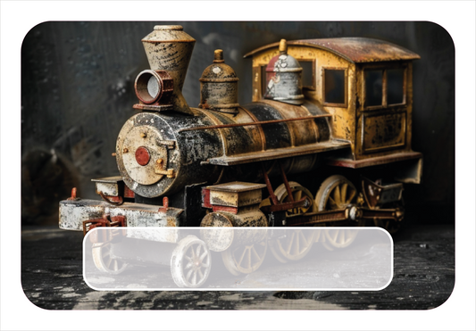 Naambordje Kinderkamer – Trein Zwart