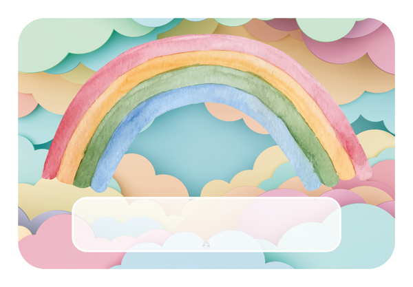 Naambordje Regenboog & Pastelwolken