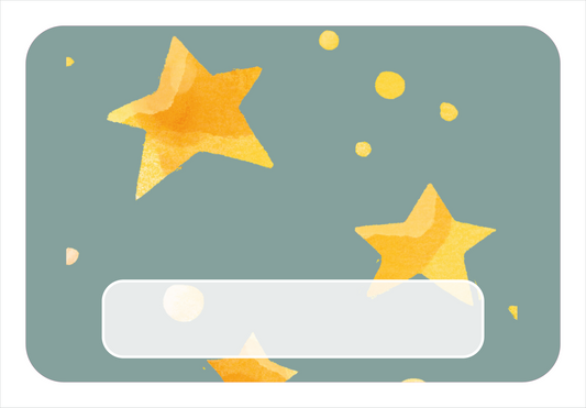 Naambord met Gele Sterren op Groene Achtergrond – Voor Kinderkamer