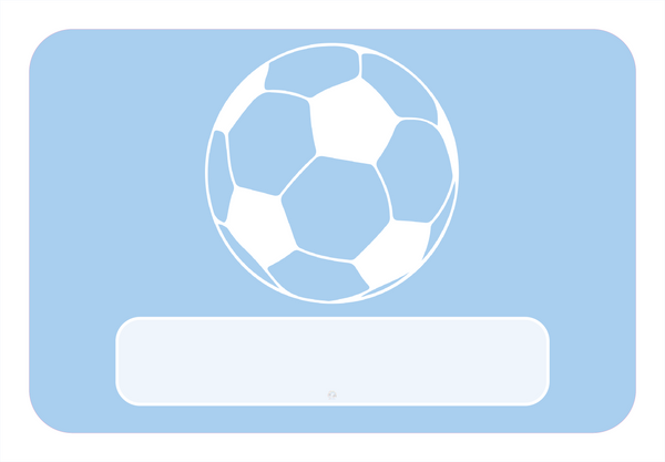 Naambordje Voetbal – Blauw
