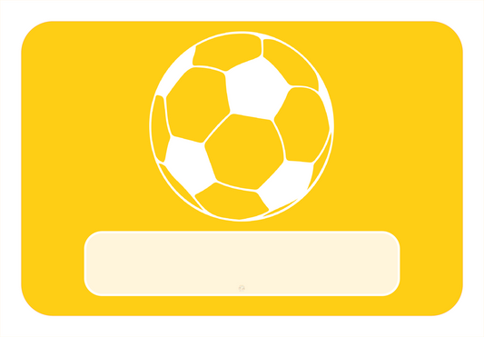 Naambordje – Voetbal | Geel |