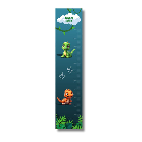 Groeimeter Dino Blauw