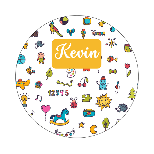 Muurcirkel Baby speelgoed Illustraties Witte Achtergrond