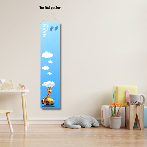 Groeimeter Giraf Blauw