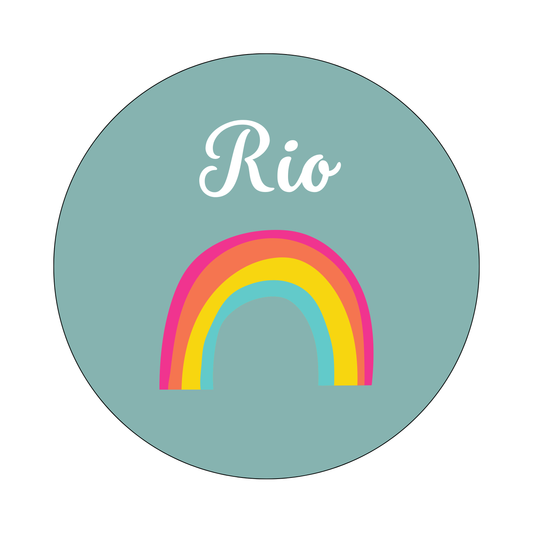 Muurcirkel Regenboog Groene Achtergrond