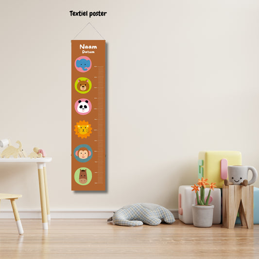 Groeimeter Dieren Iconen Bruin