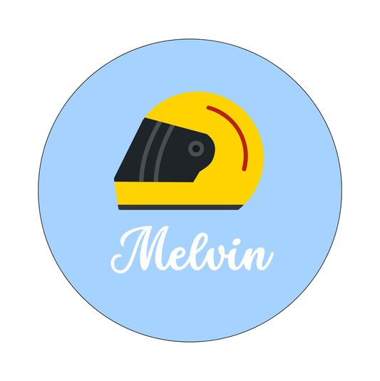 Muurcirkel Helm Blauwe Achtergrond