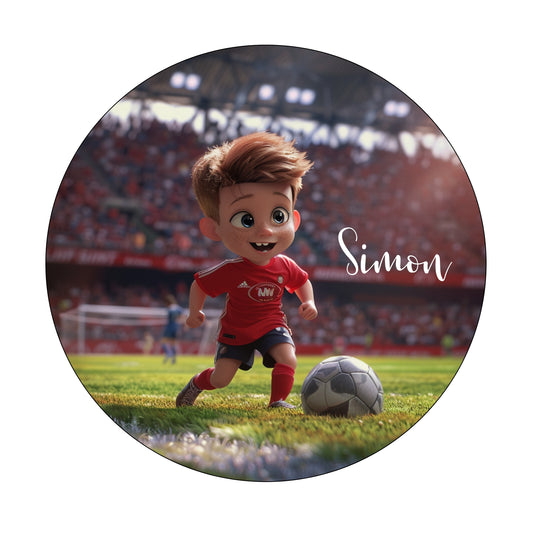 Muurcirkel Jonge Voetballer Stadion Achtergrond
