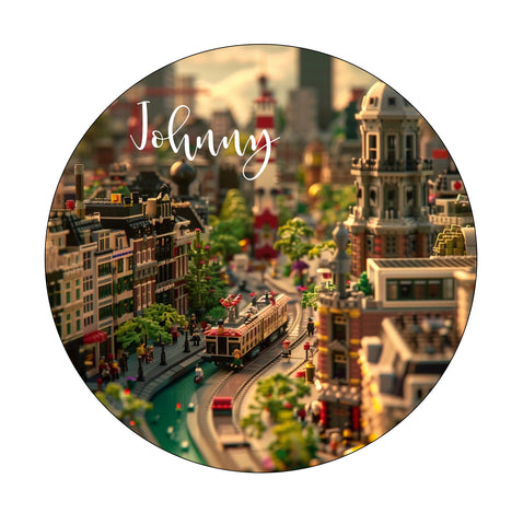Muurcirkel Lego Amsterdam Lichte Achtergrond