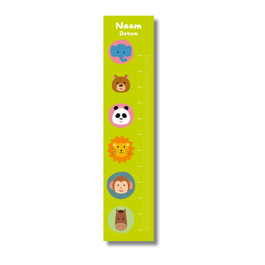 Groeimeter Dieren Iconen Groen