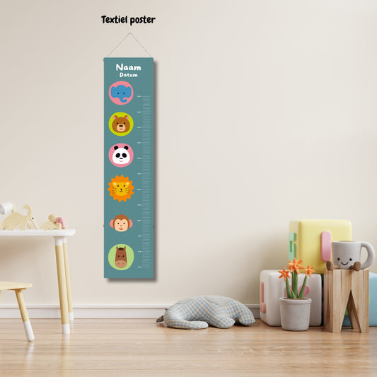 Groeimeter Dieren Iconen Groen/Blauw