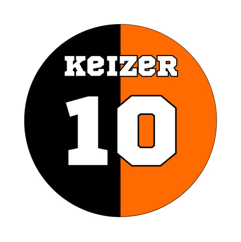 Muurcirkel Volendam Voetbal FC,  Zwarte / Oranje Achtergrond