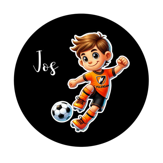 Muurcirkel Volendam FC Voetbal Zwarte Achtergrond