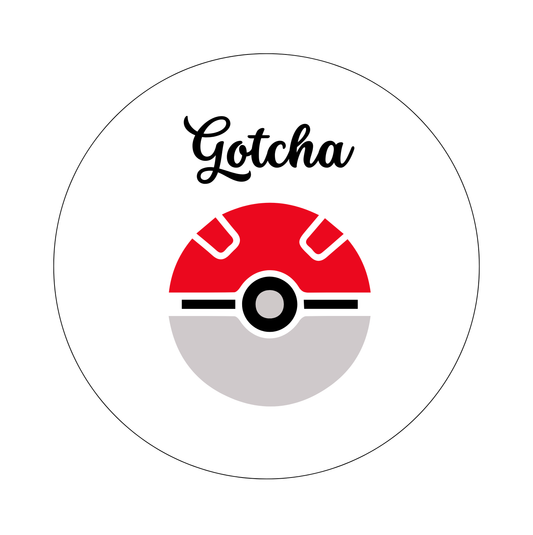 Muurcirkel Pokemon Witte Achtergrond