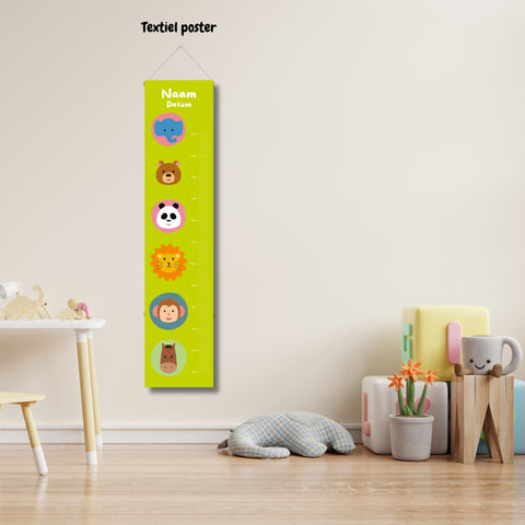 Groeimeter Dieren Iconen Groen