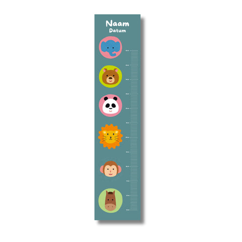 Groeimeter Dieren Iconen Groen/Blauw