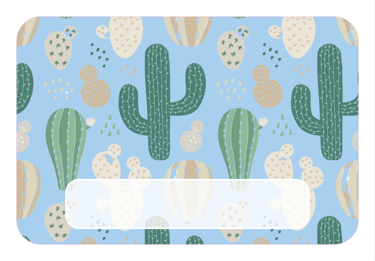 Naambordje Cactussen – Lichtblauw
