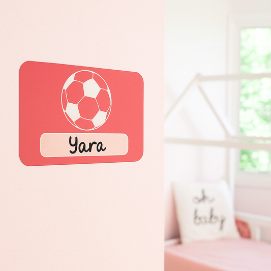 Naambordje – Voetbal | Rood