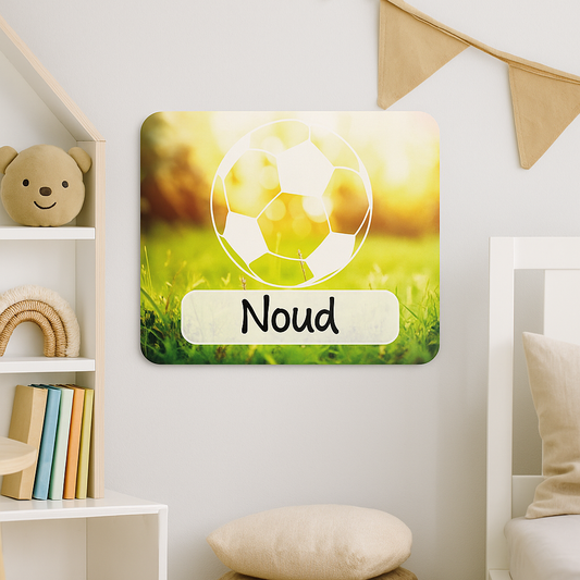 Naambordje – Voetbal | Grasveld