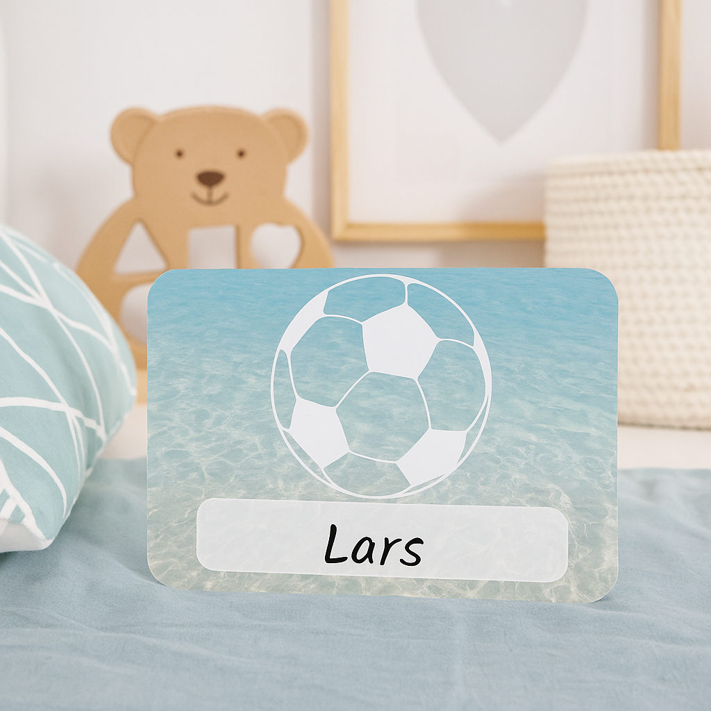 Naambordje Voetbal – Water