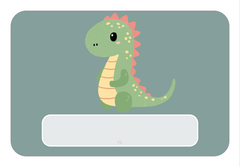 Naambord Dino op Groene Achtergrond – Kinderen