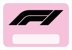 Naambordje F1 – roze Formule 1-design voor jonge fans