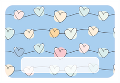 Naambord kinderkamer met hartjes –  21x14 cm – Blauw