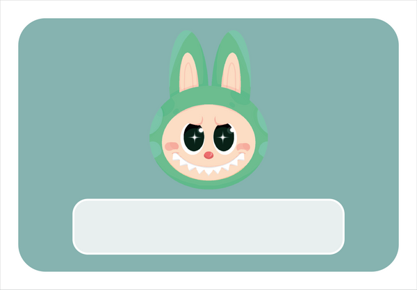 Naambordje Groen Knuffelmonster – Groen