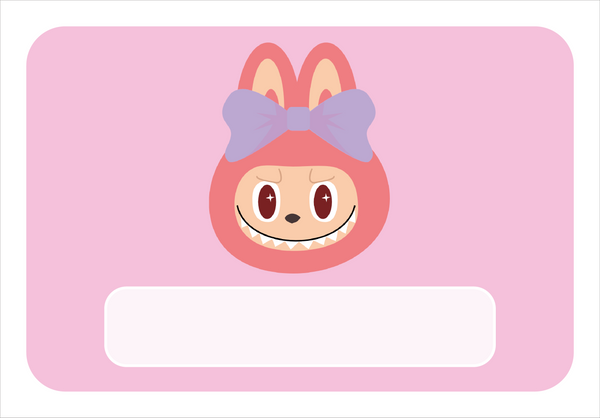 Naambordje Roze Knuffelmonster – Roze