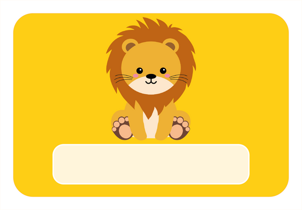 Naambordje Leeuw – Geel