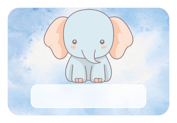 Naambordje Olifant – Blauwe Wolken