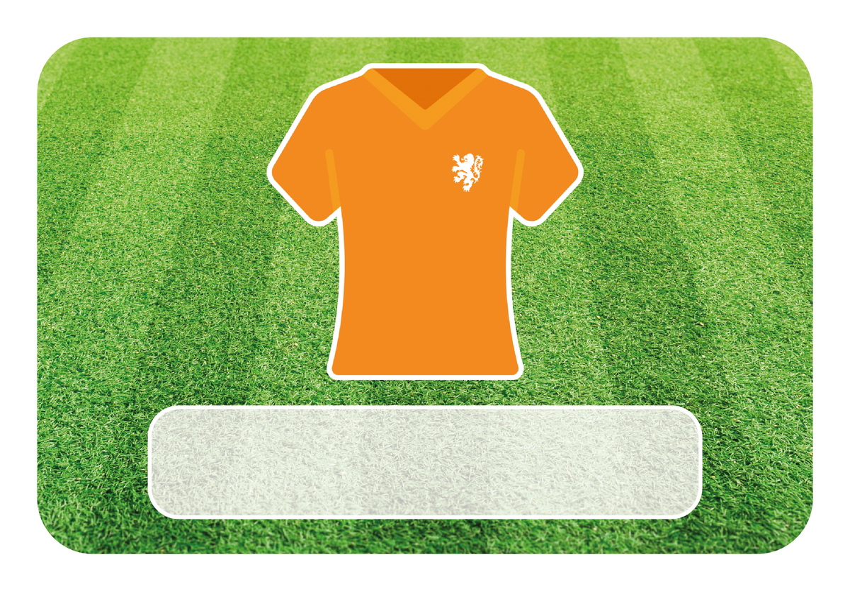 Naambordje Oranje Shirt – Grasveld