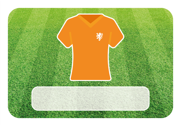 Naambordje Oranje Shirt – Grasveld
