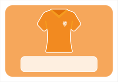 Naambordje Oranje Shirt – voor kleine leeuwen en leeuwinnen