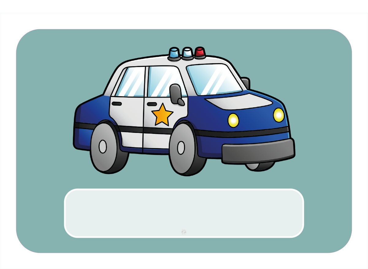 Naambordje Politieauto – Groen