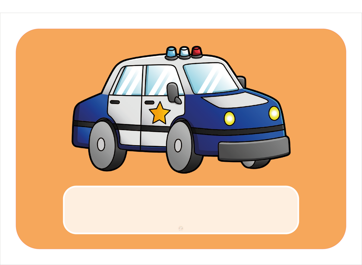 Naambordje Politieauto – Oranje