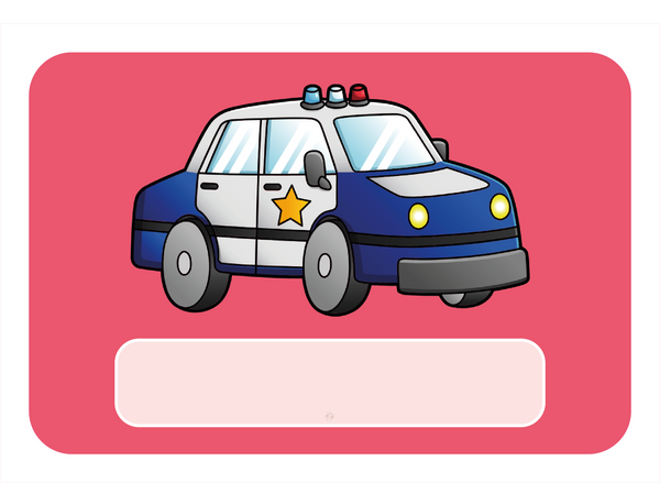 Naambordje Politieauto – Rood