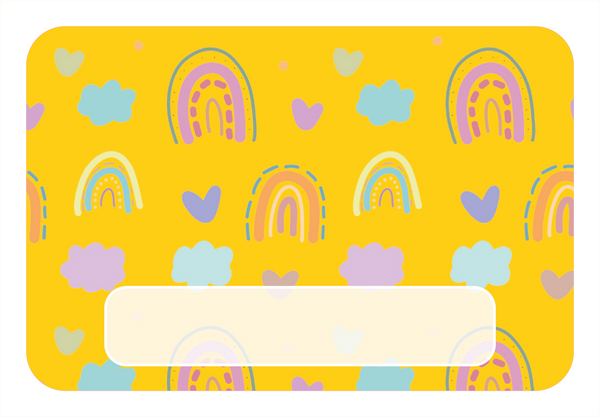 Naambordje Regenboogpatroon – Geel