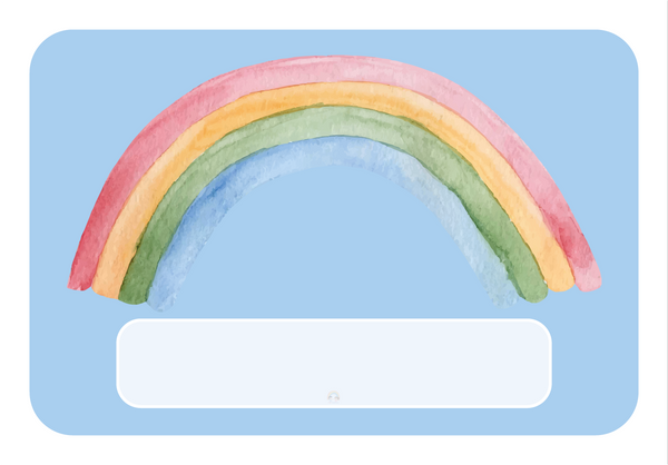 Naambordje Regenboog Pastel – Blauw