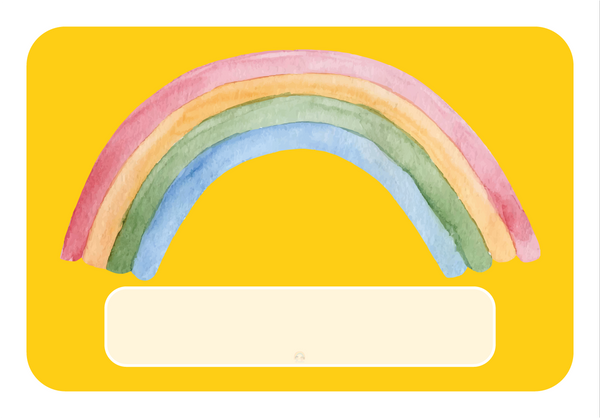 Naambordje Regenboog Pastel – Geel