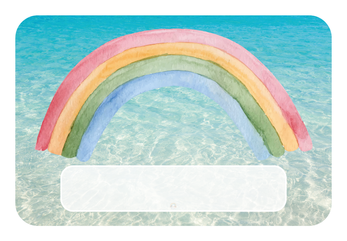 Naambordje Regenboog Pastel – Water