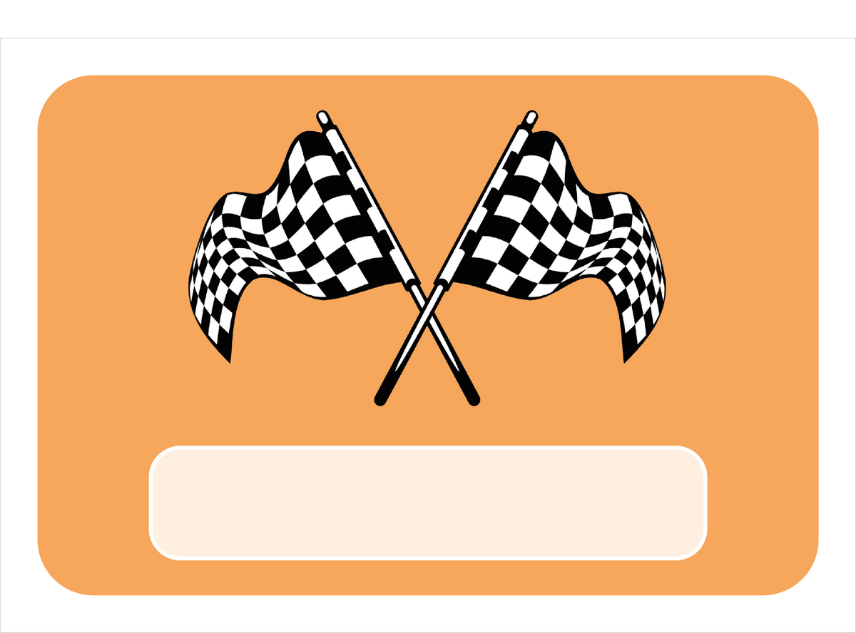 Naambordje Racevlaggen – Oranje