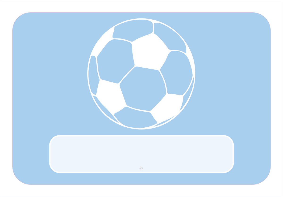 Naambordje Voetbal – Blauw