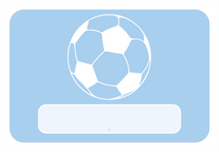 Naambordje – Voetbal | Blauw
