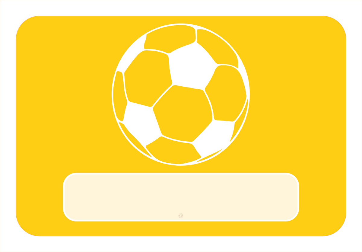 Naambordje Voetbal – Geel