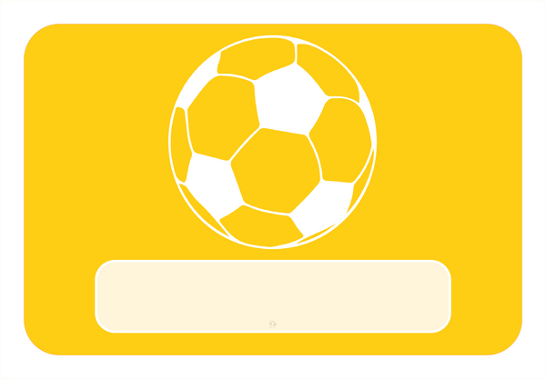 Naambordje Voetbal – Geel