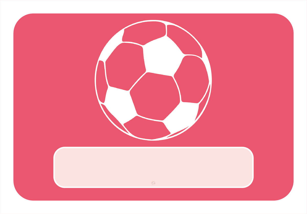 Naambordje Voetbal – Rood