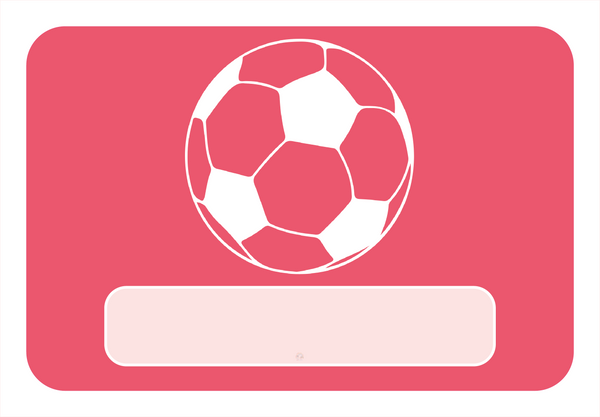 Naambordje Voetbal – Rood