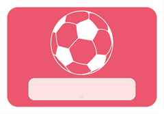 Naambordje – Voetbal | Rood